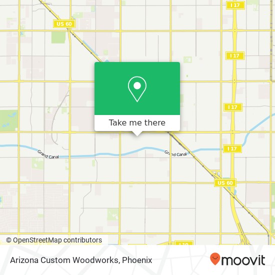 Mapa de Arizona Custom Woodworks