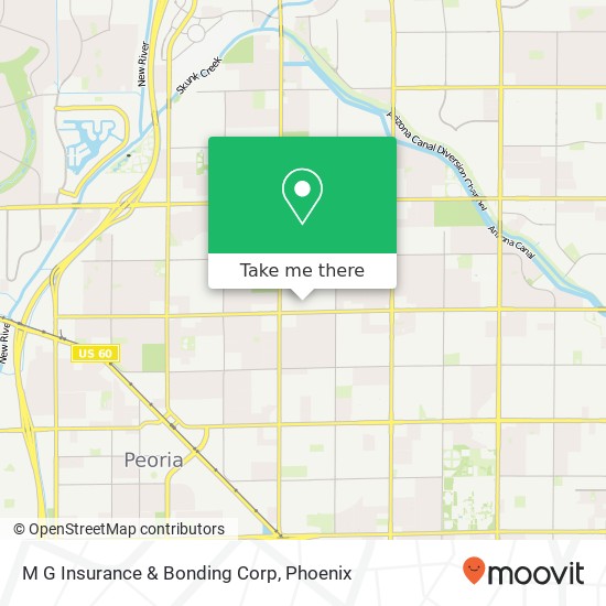 M G Insurance & Bonding Corp map