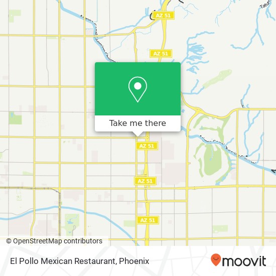 Mapa de El Pollo Mexican Restaurant