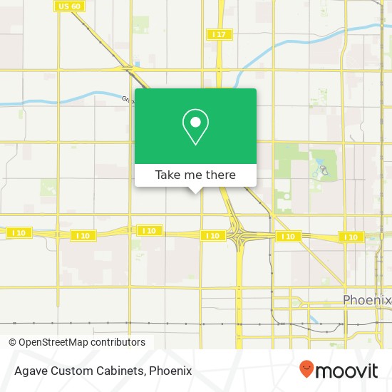 Agave Custom Cabinets map