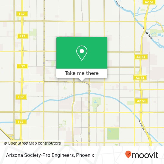 Arizona Society-Pro Engineers map