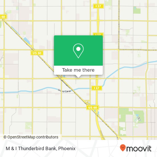 M & I Thunderbird Bank map