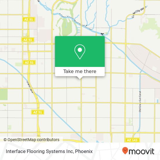 Interface Flooring Systems Inc map