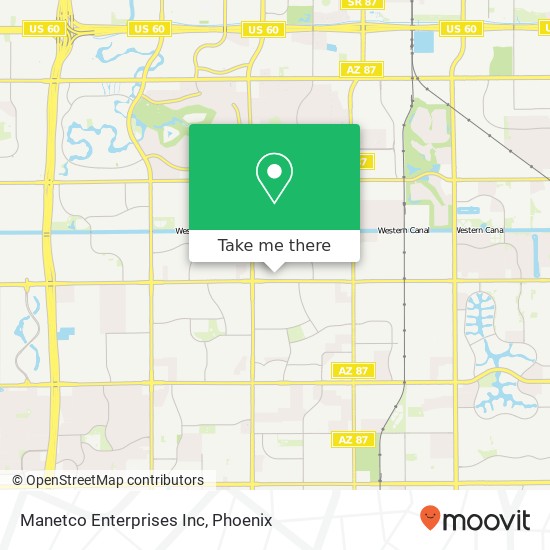 Manetco Enterprises Inc map