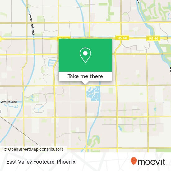 East Valley Footcare map