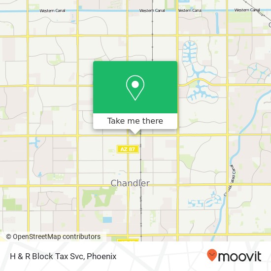 H & R Block Tax Svc map