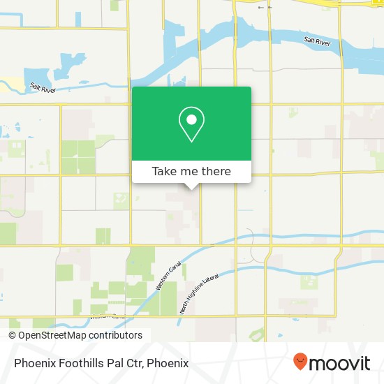 Phoenix Foothills Pal Ctr map