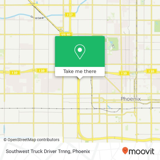 Southwest Truck Driver Trnng map