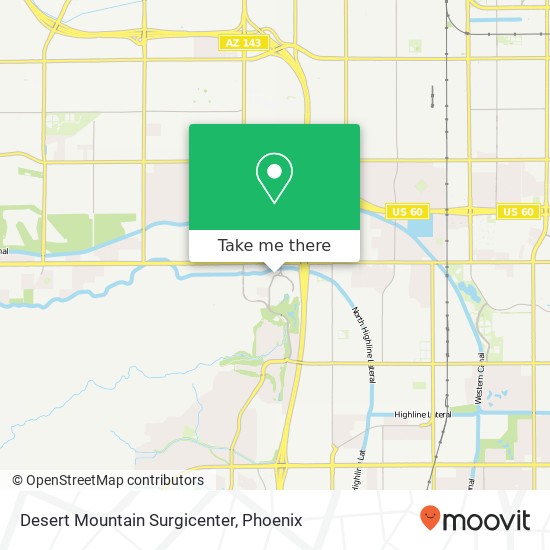Mapa de Desert Mountain Surgicenter