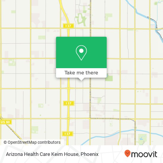 Arizona Health Care Keim House map