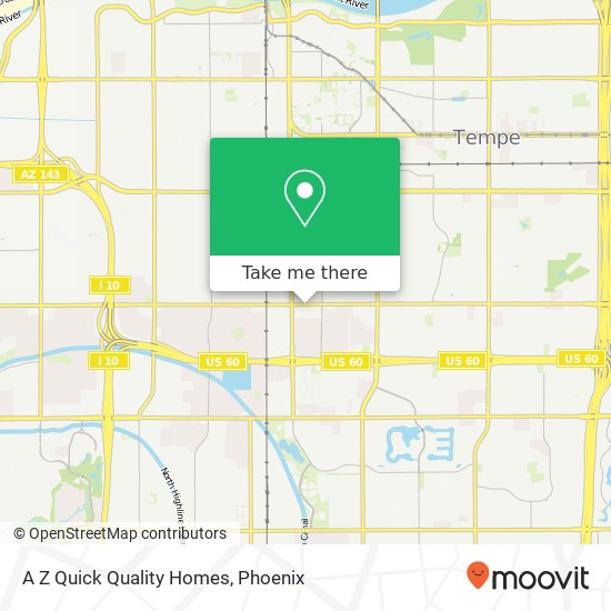 A Z Quick Quality Homes map