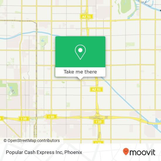 Popular Cash Express Inc map