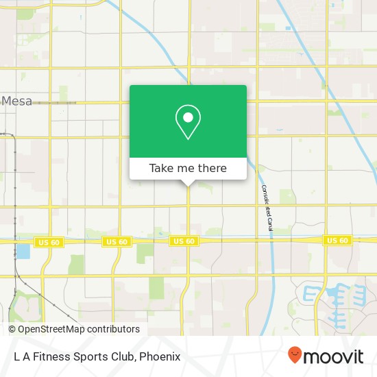 L A Fitness Sports Club map