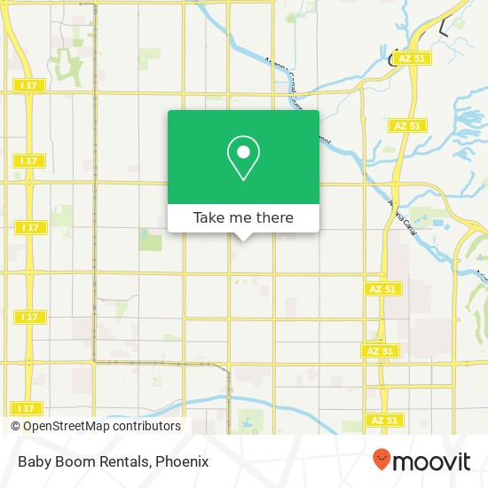 Mapa de Baby Boom Rentals