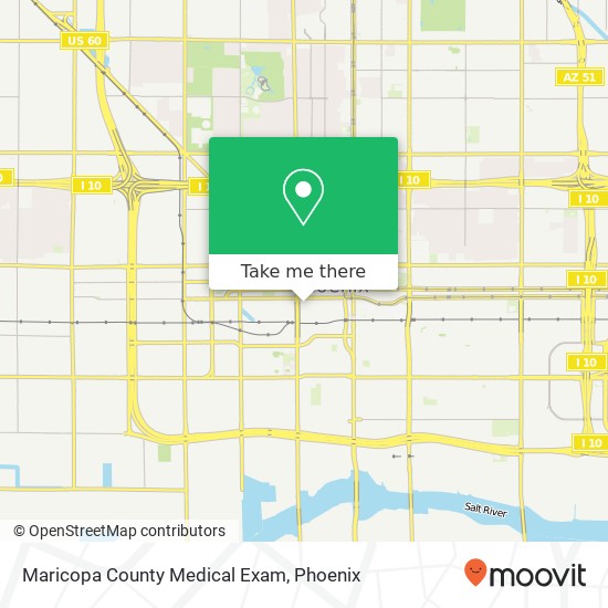 Maricopa County Medical Exam map