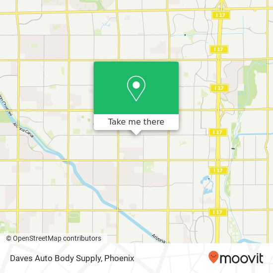 Daves Auto Body Supply map