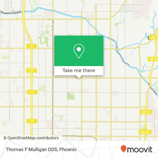 Thomas F Mulligan DDS map