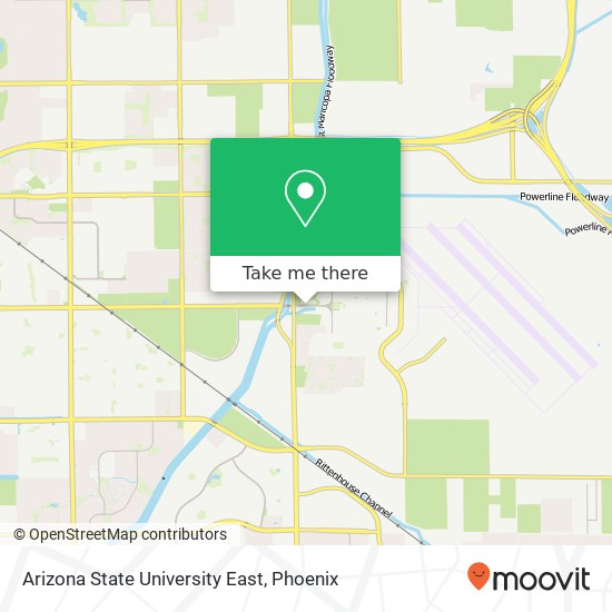 Mapa de Arizona State University East