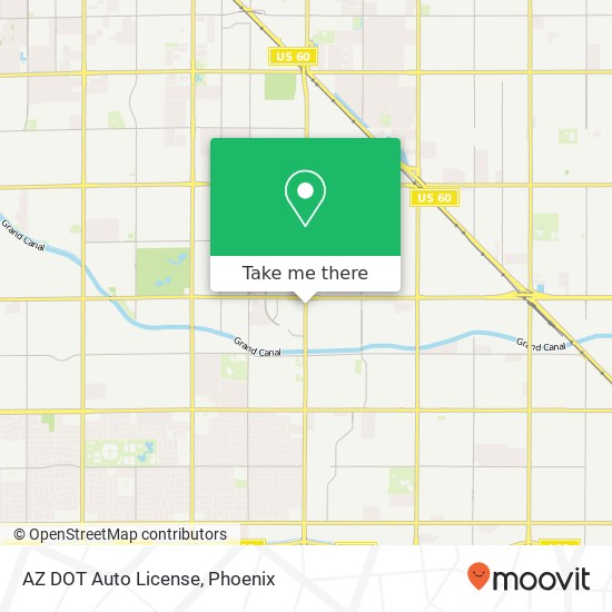 Mapa de AZ DOT Auto License