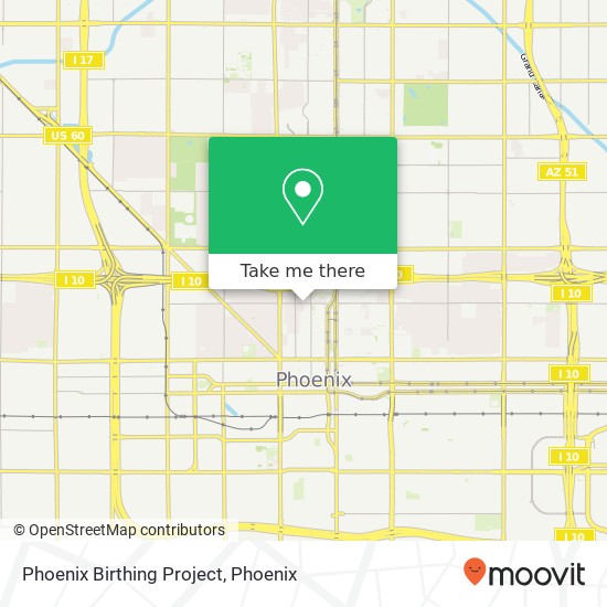 Phoenix Birthing Project map