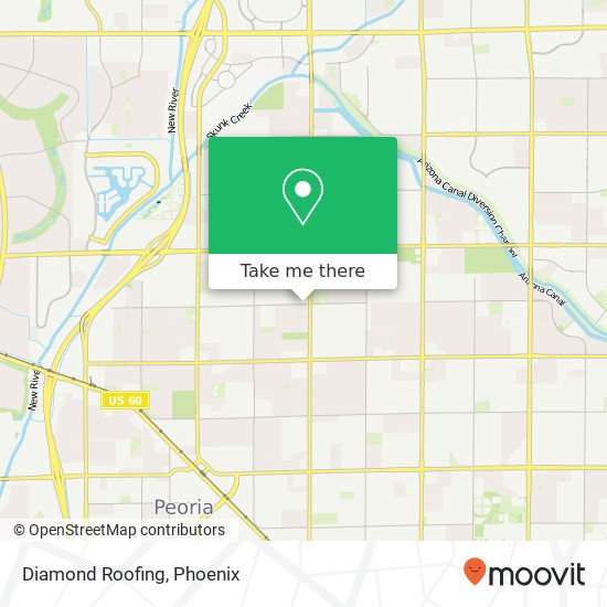 Diamond Roofing map