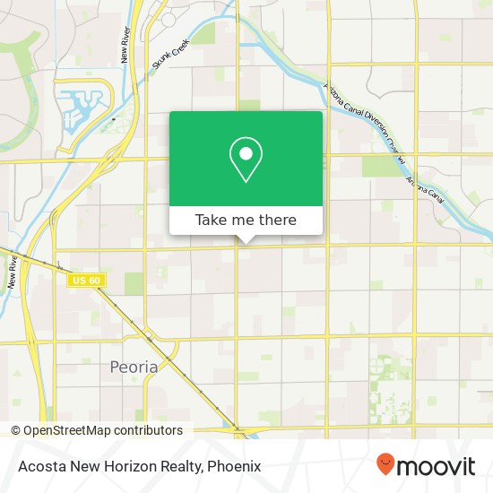 Acosta New Horizon Realty map