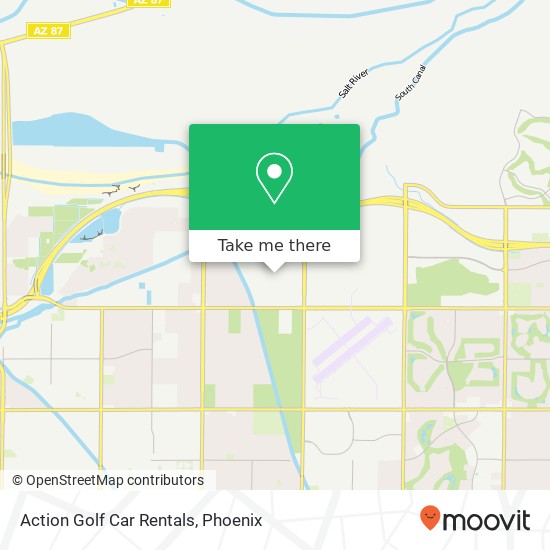 Action Golf Car Rentals map