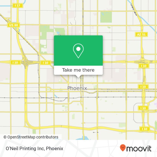 O'Neil Printing Inc map