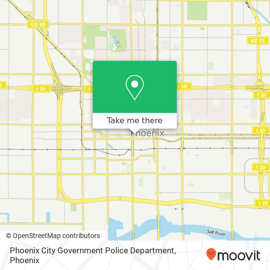 Mapa de Phoenix City Government Police Department