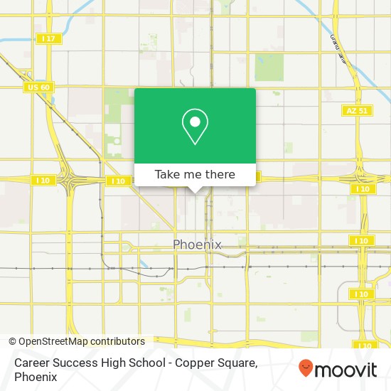 Career Success High School - Copper Square map