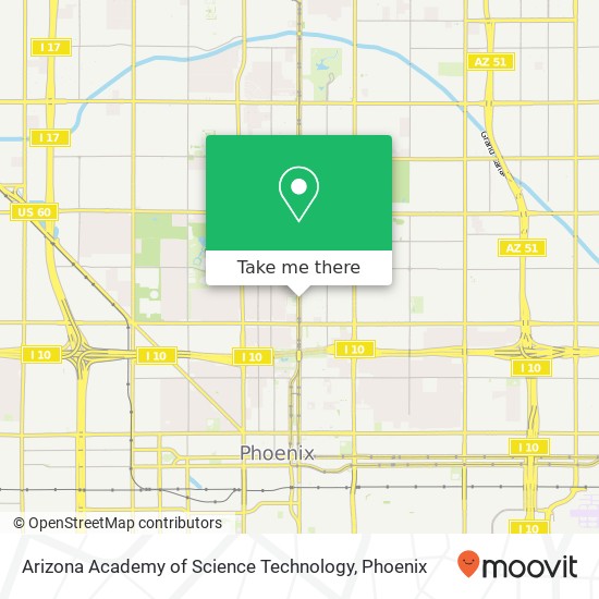 Arizona Academy of Science Technology map