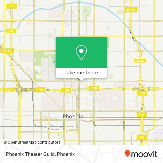 Phoenix Theater Guild map