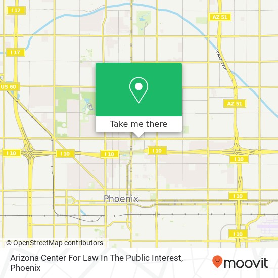 Mapa de Arizona Center For Law In The Public Interest