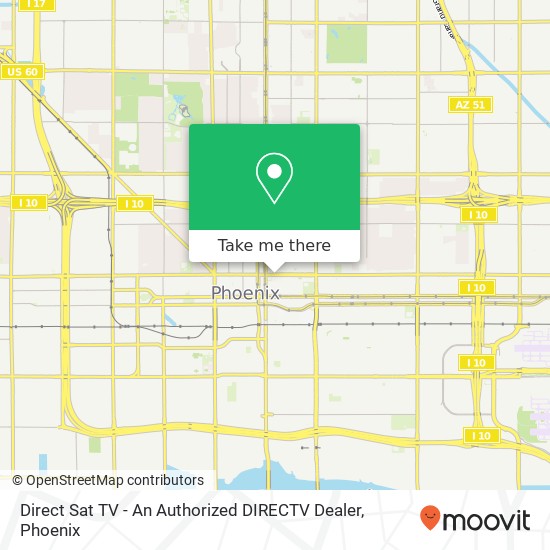 Direct Sat TV - An Authorized DIRECTV Dealer map