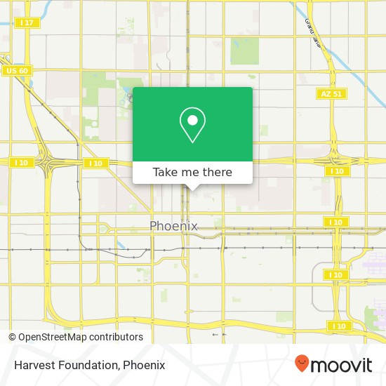 Mapa de Harvest Foundation
