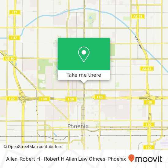 Allen, Robert H - Robert H Allen Law Offices map