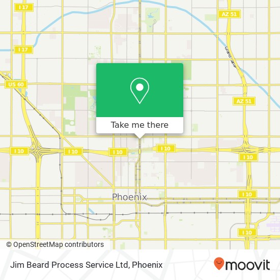 Jim Beard Process Service Ltd map