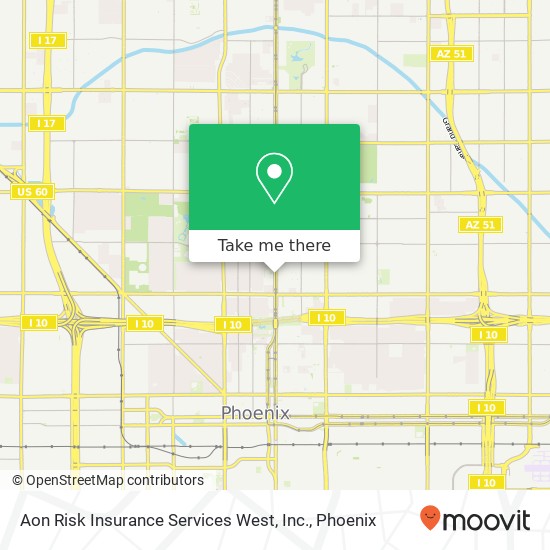 Mapa de Aon Risk Insurance Services West, Inc.