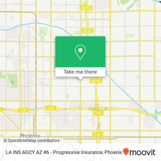 Mapa de LA INS AGCY AZ #6 - Progressive Insurance