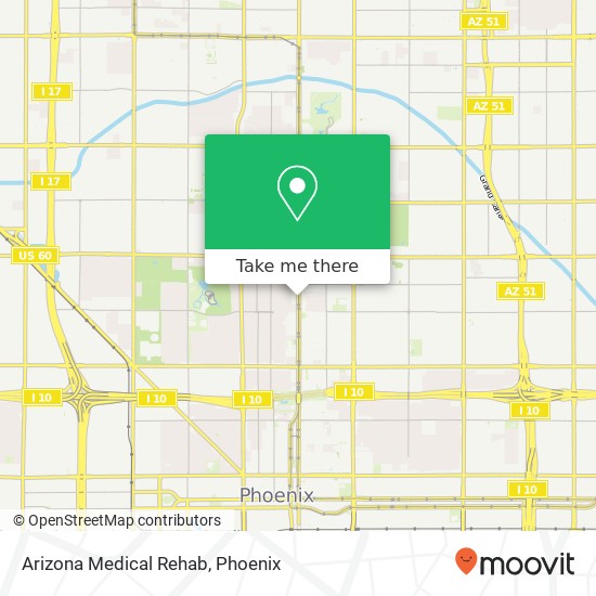 Arizona Medical Rehab map