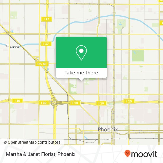 Martha & Janet Florist map