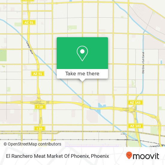 El Ranchero Meat Market Of Phoenix map