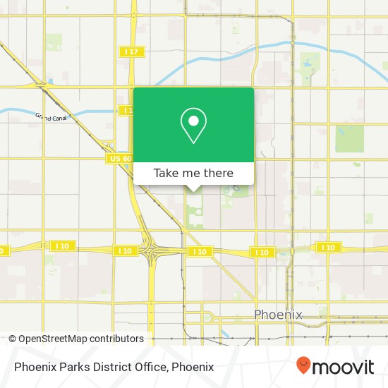 Phoenix Parks District Office map
