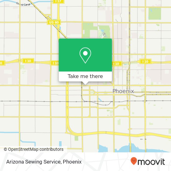 Arizona Sewing Service map