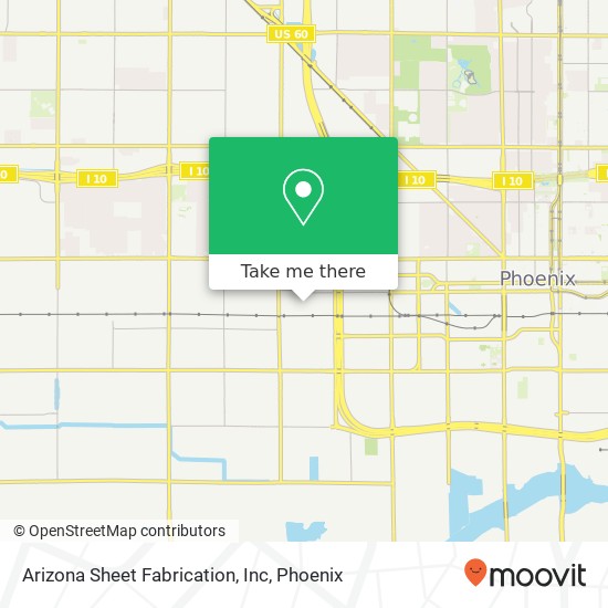 Mapa de Arizona Sheet Fabrication, Inc
