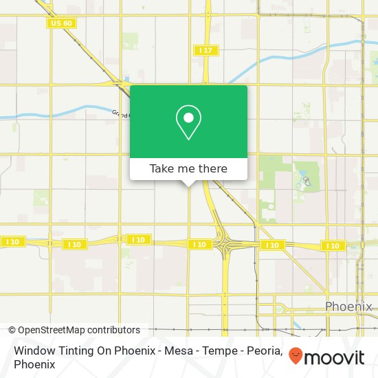 Window Tinting On Phoenix - Mesa - Tempe - Peoria map