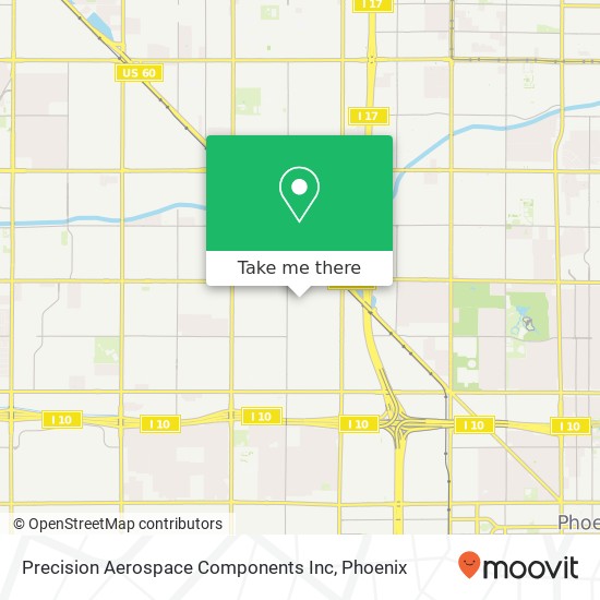 Precision Aerospace Components Inc map