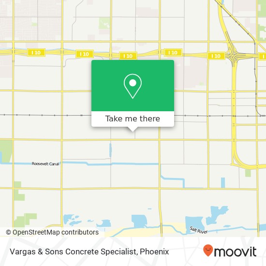 Vargas & Sons Concrete Specialist map