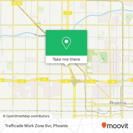 Mapa de Trafficade Work Zone Svc