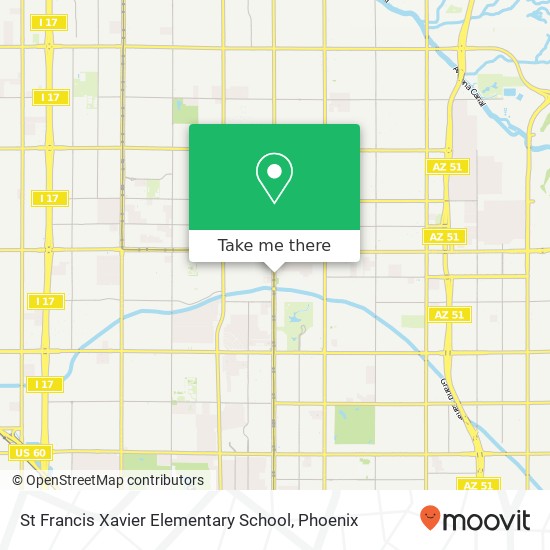 St Francis Xavier Elementary School map